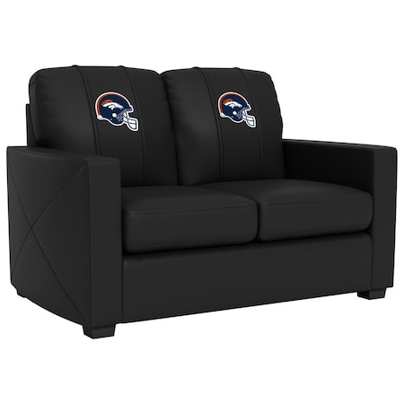 Dreamseat Silver Loveseat with Denver Broncos Helmet Logo XZ7759003LSCDBK-PSNFL20047